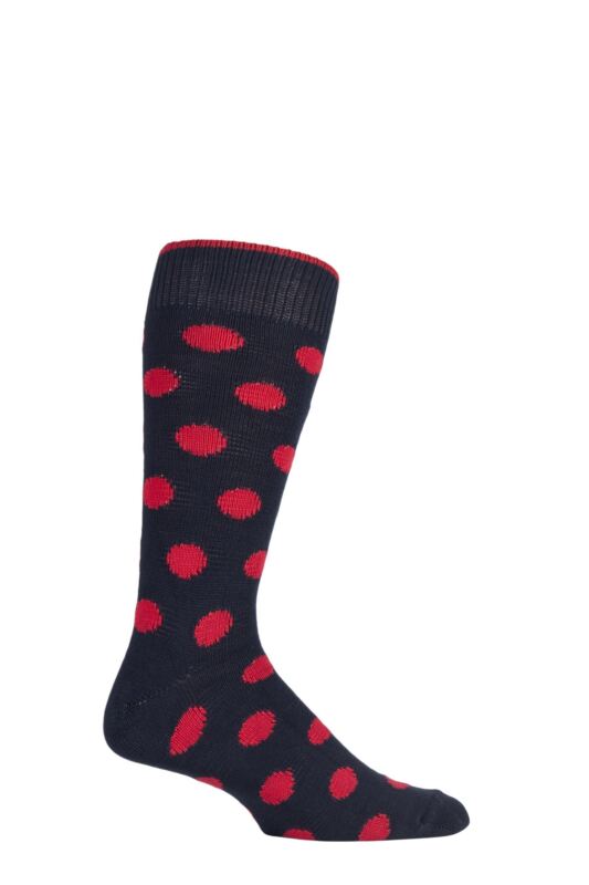 Mens 1 Pair SOCKSHOP of London Spotty Cotton Socks