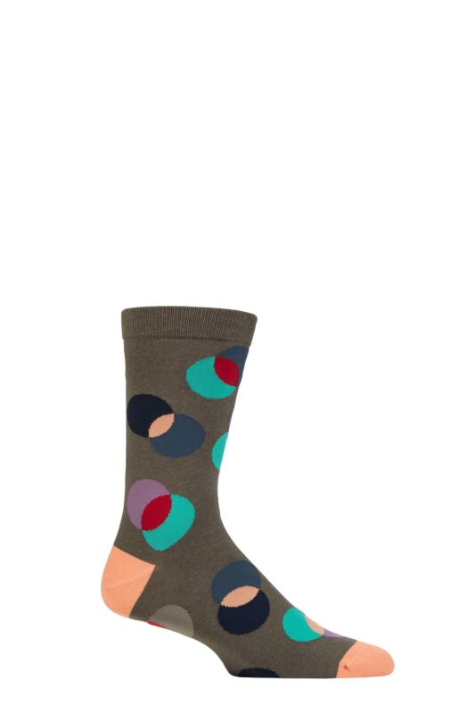 Mens 1 Pair Thought Organic Cotton Circle Dots Socks