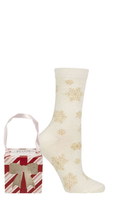 Women's 1 Pair SOCKSHOP Wildfeet Christmas Gift Box Socks