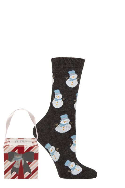 Women's 1 Pair SOCKSHOP Wildfeet Christmas Gift Box Socks