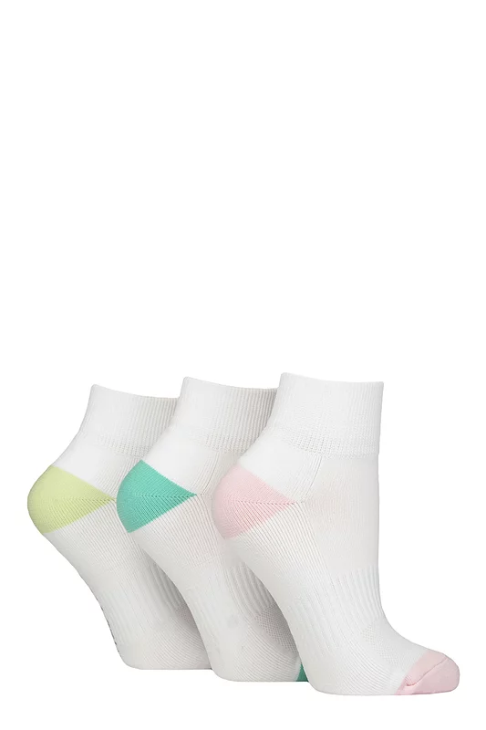 Women's 3 Pair SOCKSHOP Wildfeet Half Cushioned Sports Socks