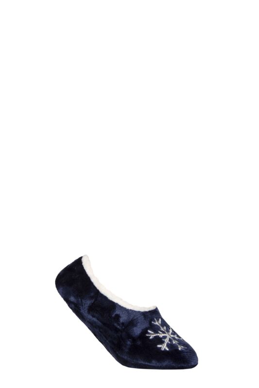 Women's 1 Pair SOCKSHOP Wildfeet Fleece Lined Fluffy 3D Slippers