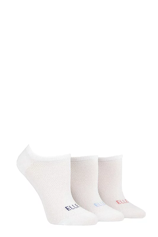 Women's 3 Pair Elle Sport Mesh Bamboo No Show Socks