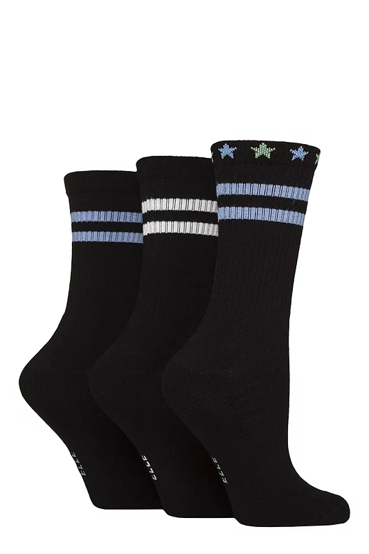 Women's 3 Pair Elle Half Cushion Bamboo Sports Socks