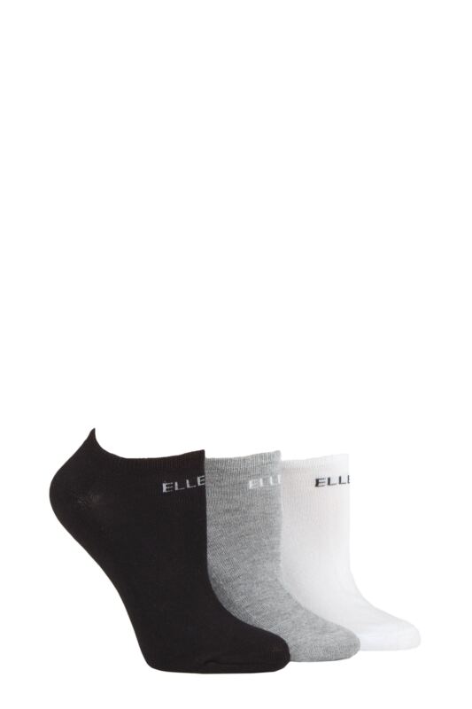 Women's 3 Pair Elle Bamboo Cushioned No Shows