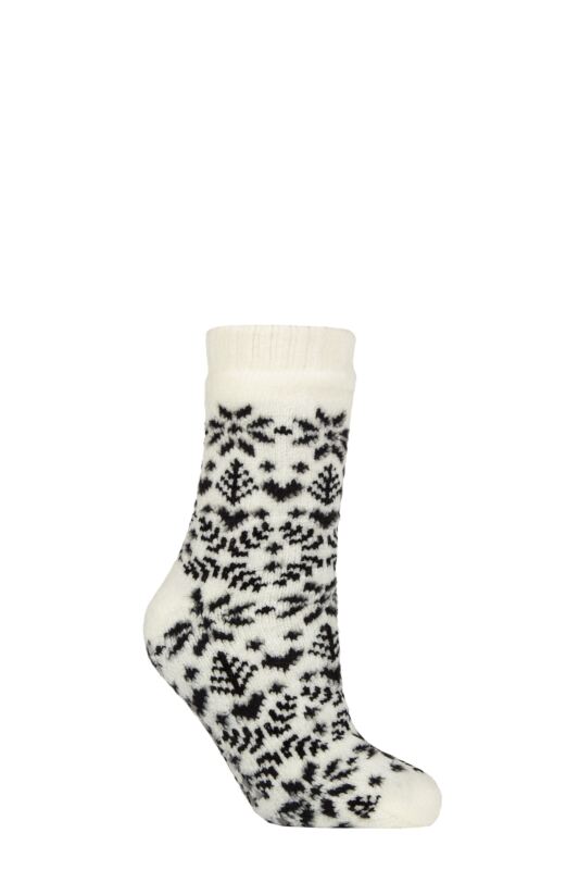 Women's 1 Pair Elle Faux Fur Chenille Slipper Socks