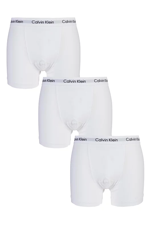 Mens 3 Pack Calvin Klein Cotton Stretch Trunks White XL