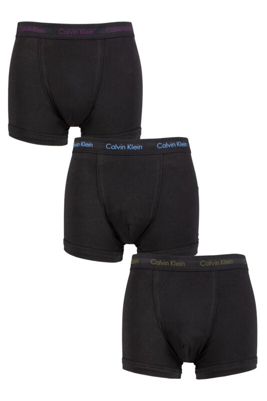 Mens 3 Pack Calvin Klein Cotton Stretch Trunks