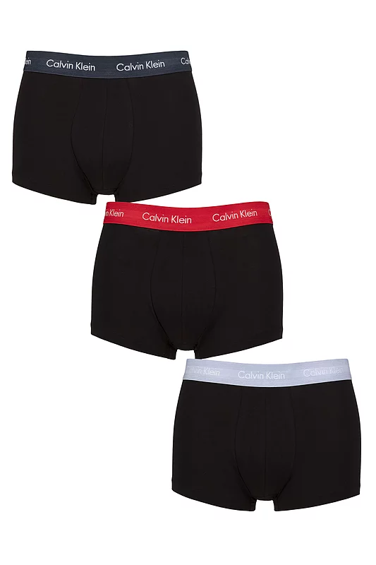 Mens 3 Pair Calvin Klein Low Rise Trunks