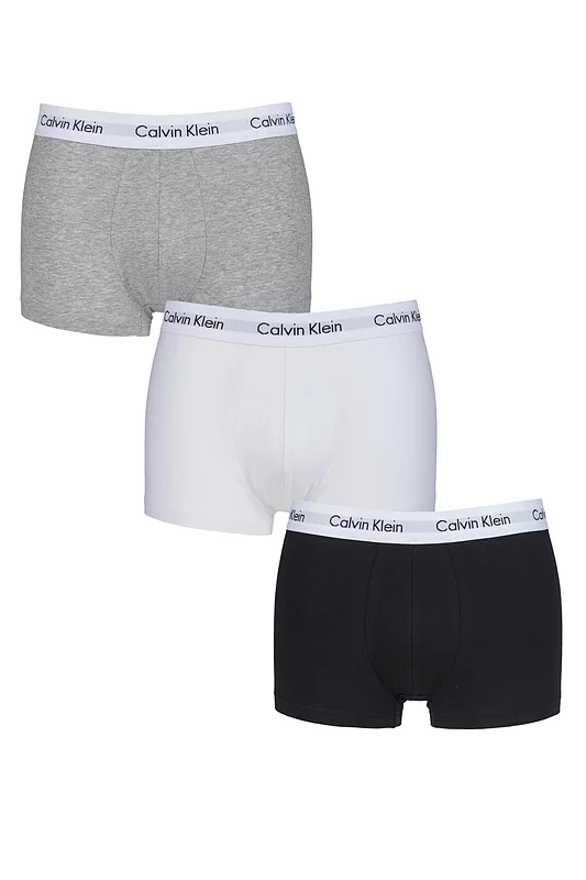 Mens 3 Pair Calvin Klein Low Rise Trunks Assorted XS