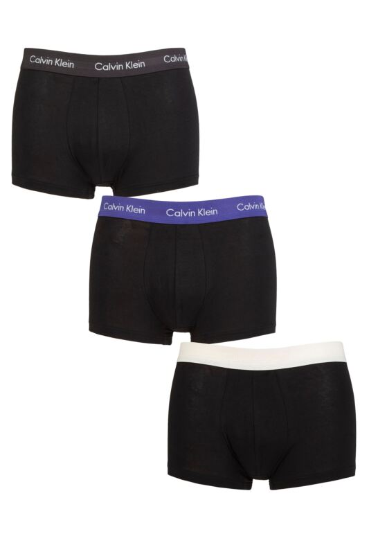 Mens 3 Pair Calvin Klein Low Rise Trunks