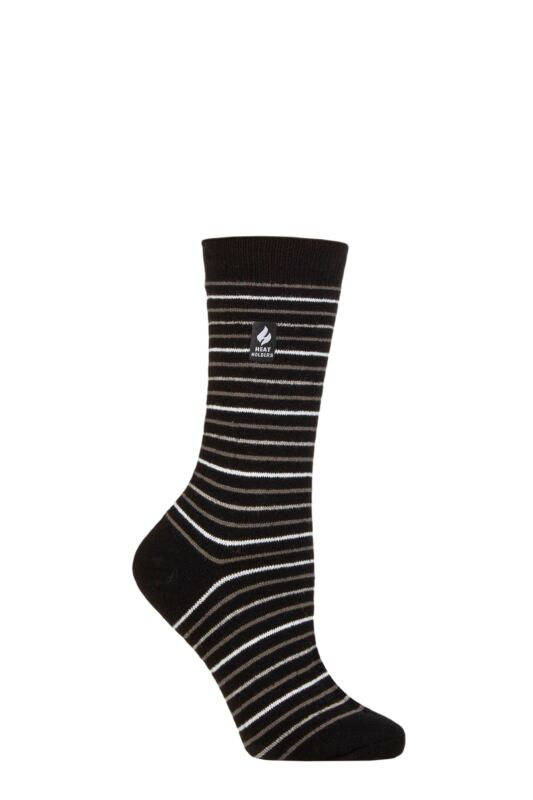 Women's 1 Pair SOCKSHOP Heat Holders 1.0 TOG Ultralite Striped, Argyle & Patterned Socks