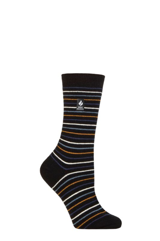 Women's 1 Pair SOCKSHOP Heat Holders 1.0 TOG Ultralite Striped, Argyle & Patterned Socks