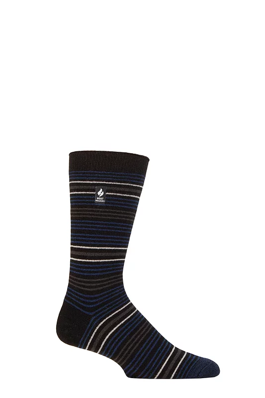 Mens 1 Pair SOCKSHOP Heat Holders 1.0 TOG Ultralite Striped, Argyle and Patterned Socks