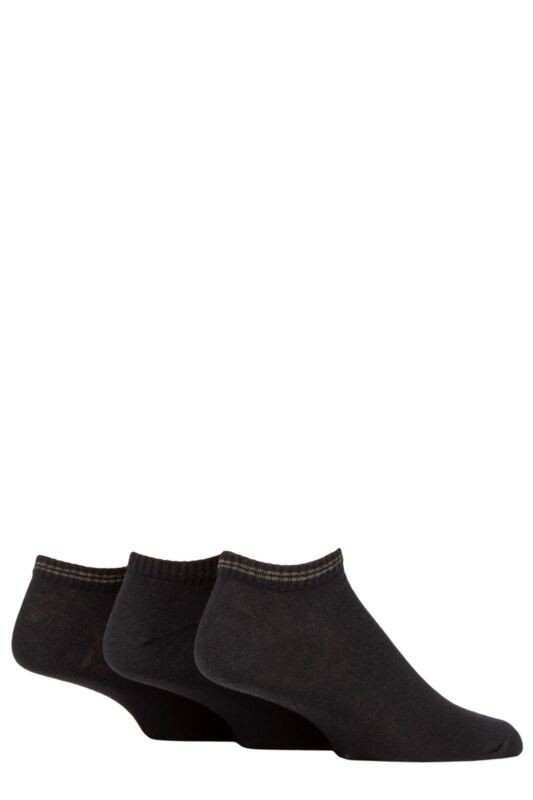 Mens 3 Pair SOCKSHOP TORE 100% Recycled Fashion Cotton Sports Trainer Socks Black 7-11 Mens