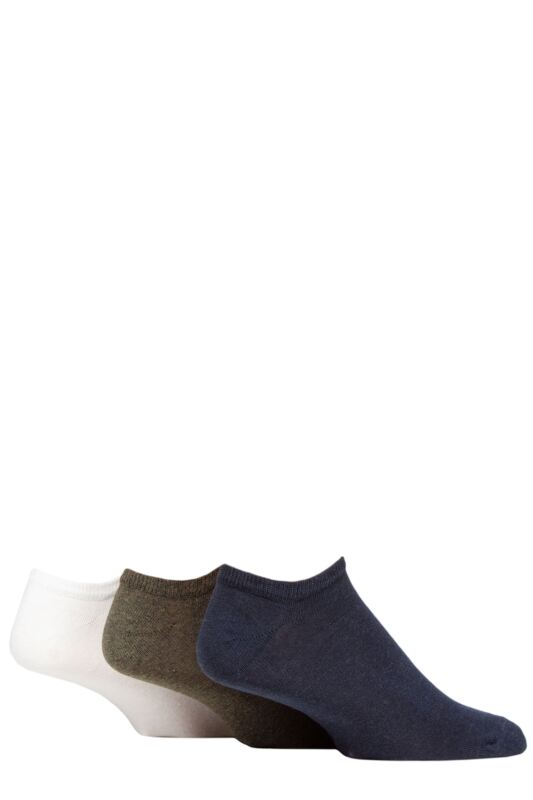 <div class="font-weight-bold">TORE</div>Mens Recycled Cotton Plain Trainer Socks 3-Pair