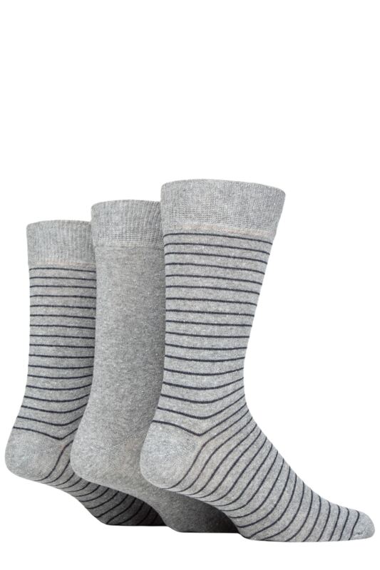 Mens 3 Pair SOCKSHOP TORE 100% Recycled Fine Stripe Cotton Socks