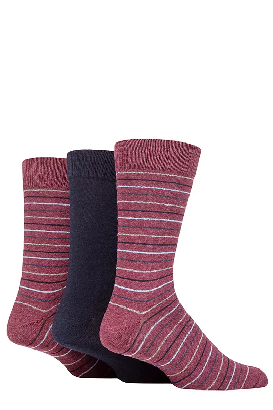 Mens 3 Pair SOCKSHOP TORE 100% Recycled Multi Stripe Cotton Socks Assorted 7-11 Mens