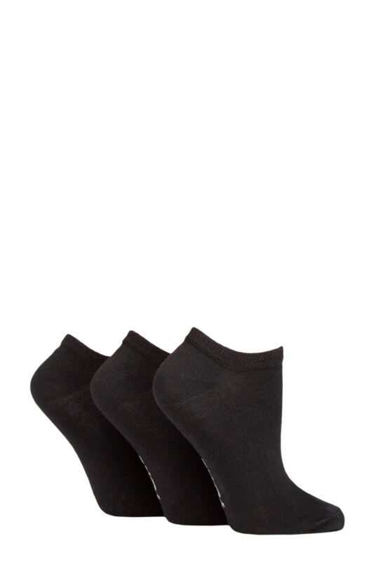 Women's 3 Pair SOCKSHOP TORE 100% Recycled Plain Cotton Trainer Socks
