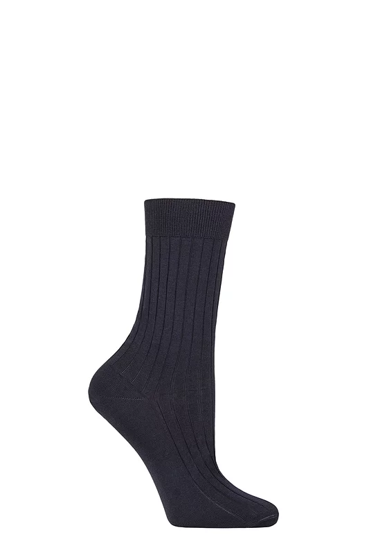 Women's 1 Pair Pantherella Jasmine Ribbed Cotton Socks