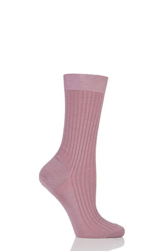 Women's 1 Pair Pantherella Classic Merino Wool Ribbed Socks