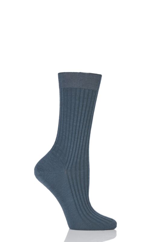 Women's 1 Pair Pantherella Classic Merino Wool Ribbed Socks