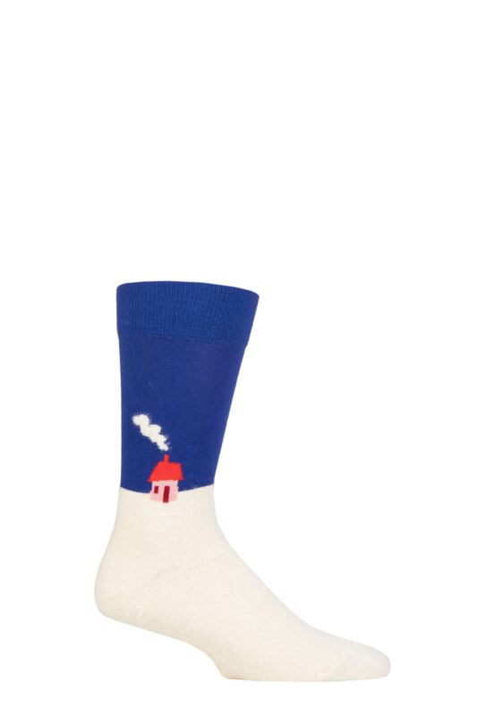 Mens and Women's 1 Pair Happy Socks Welcome Home Socks