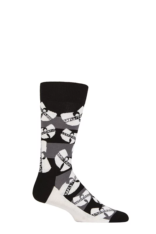 SOCKSHOP Music Collection 1 Pair Wu-Tang Clan Cotton Socks Logo Mono One Size