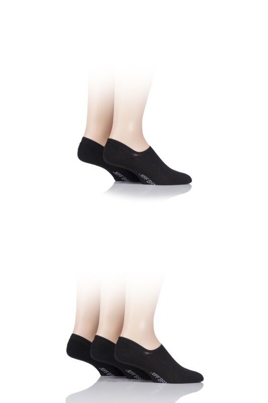 Mens 5 Pair Jeff Banks Plain Cotton Secret Socks Black 7-11 Mens