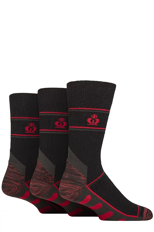 Mens 3 Pair Jeff Banks Recycled Cotton Cushioned Durable Work Socks