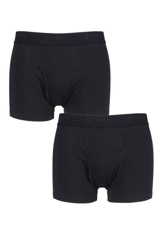 Mens 2 Pair Farah Plain Trunks