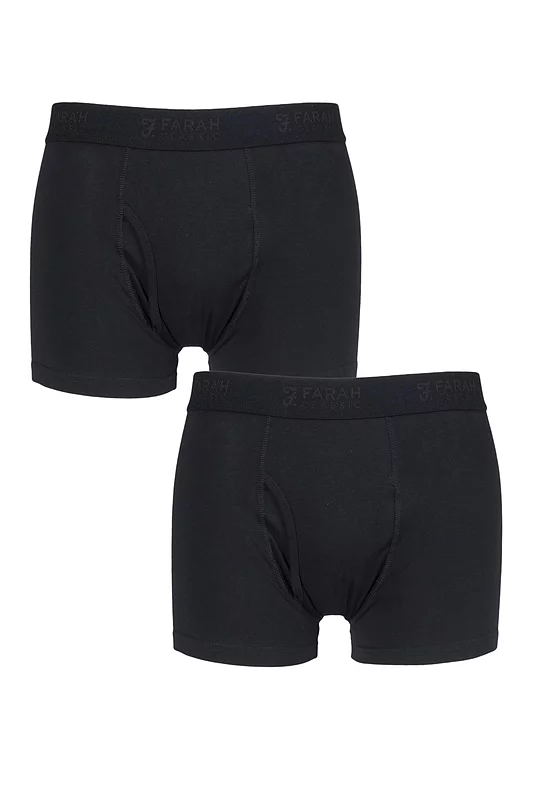 Mens 2 Pair Farah Plain Trunks