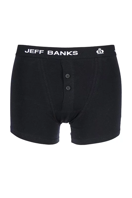 Mens Jeff Banks Leeds Buttoned* Cotton Boxer Shorts
