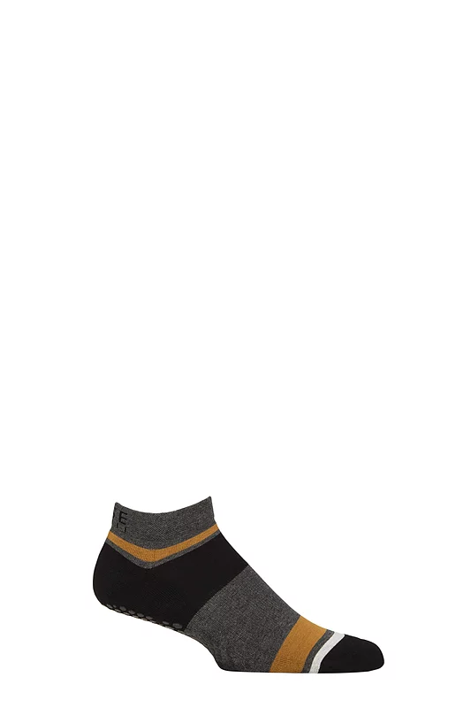 Mens 1 Pair Base 33 Grip Low Rise Socks Plateaus Small