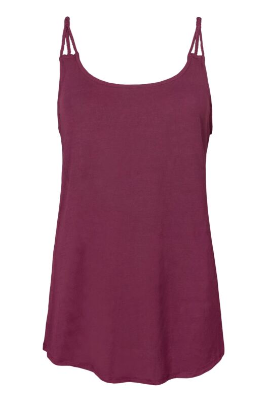 Women's 1 Pack Tavi Noir Braided Strap Tank Top Garnet L