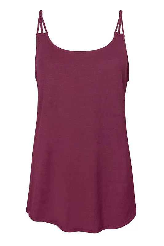Women's 1 Pack Tavi Noir Braided Strap Tank Top Garnet S