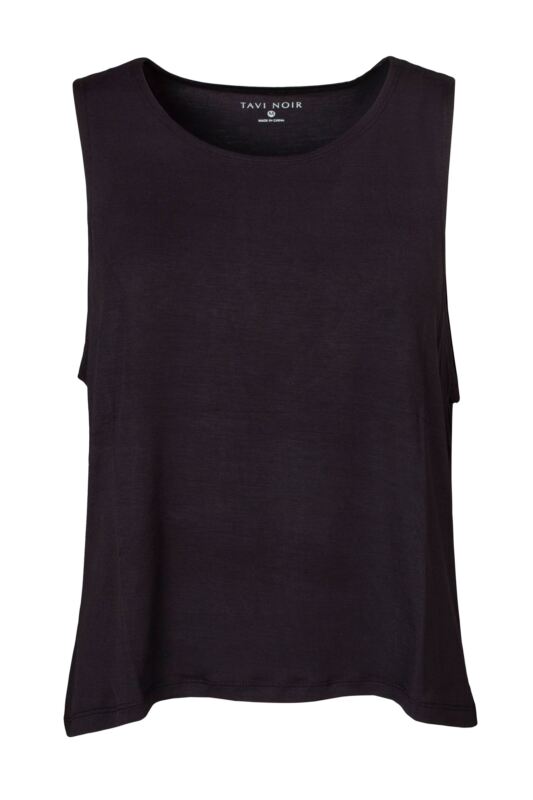 Women's 1 Pack Tavi Noir High Low Tank Top Ebony XL