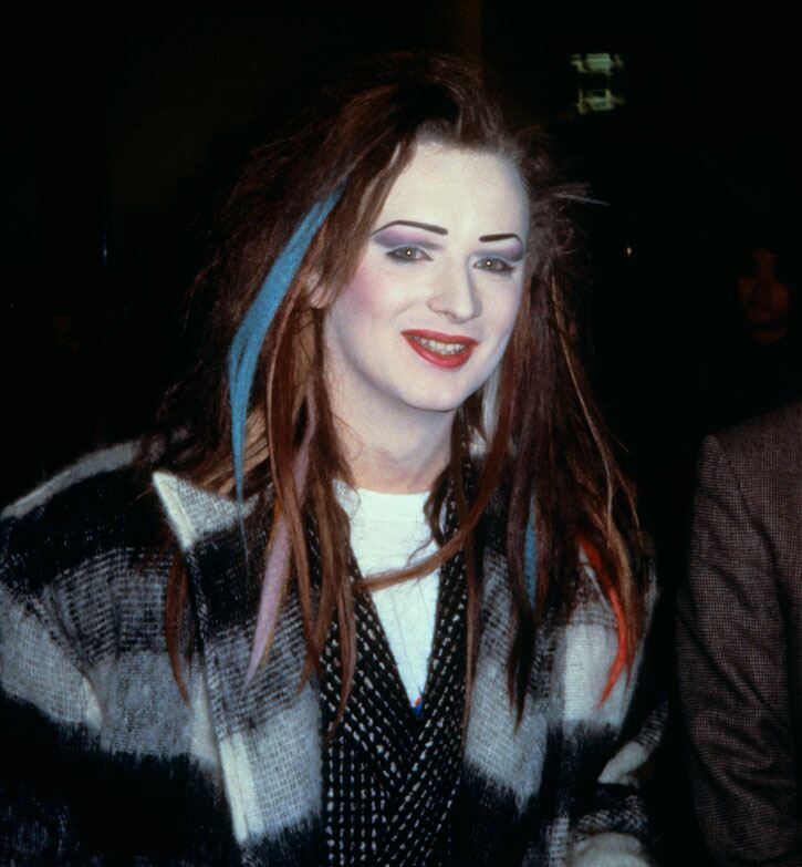 Boy George wearing this season’s must have – a statement fake-fur jacket – back in 1984. PA Archive