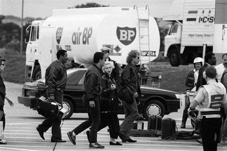 Madonna in leather jacket and short trousers – a perfect 2017 look. PA Archive. Madonna in leather jacket and short trousers – a perfect 2017 look. PA Archive.