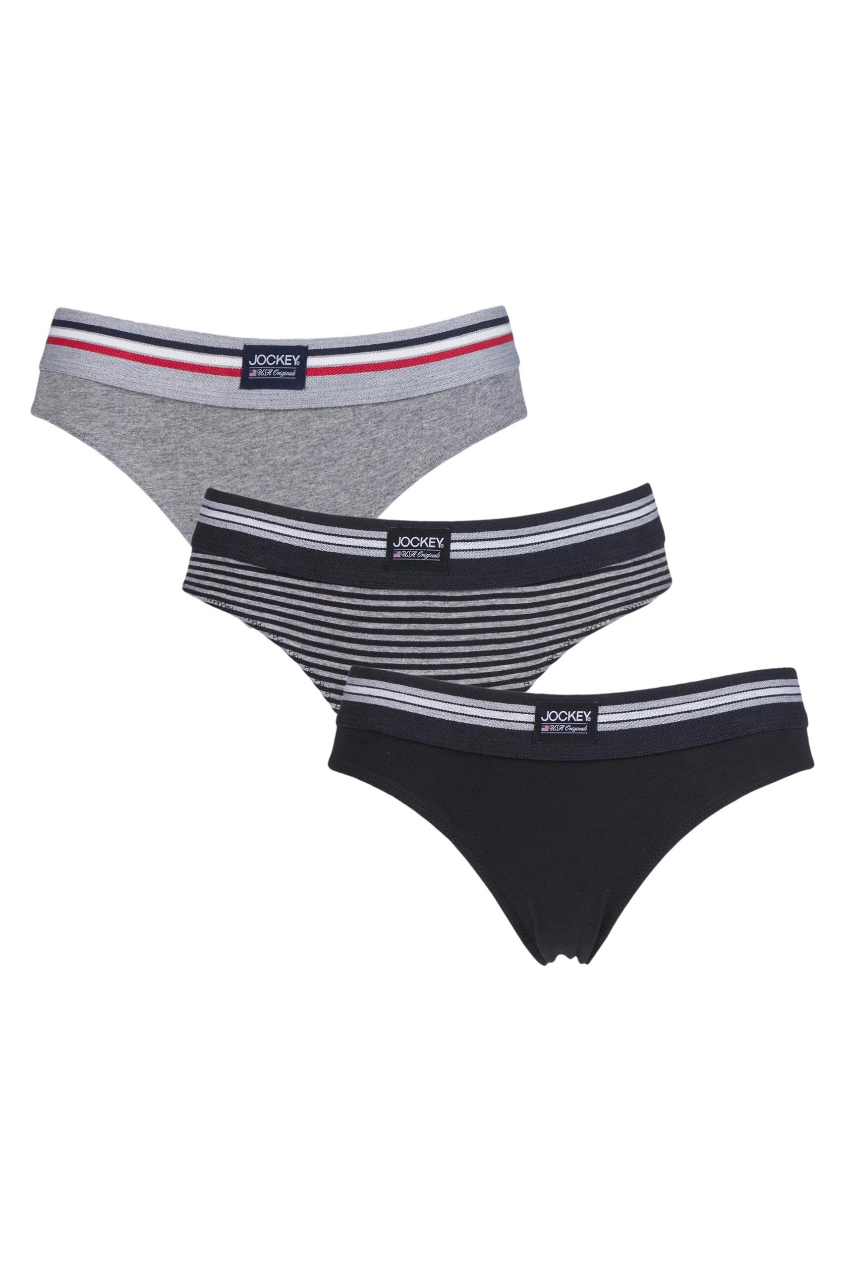 Image of 3 Pack Black Bikini Knickers Ladies Large - Jockey