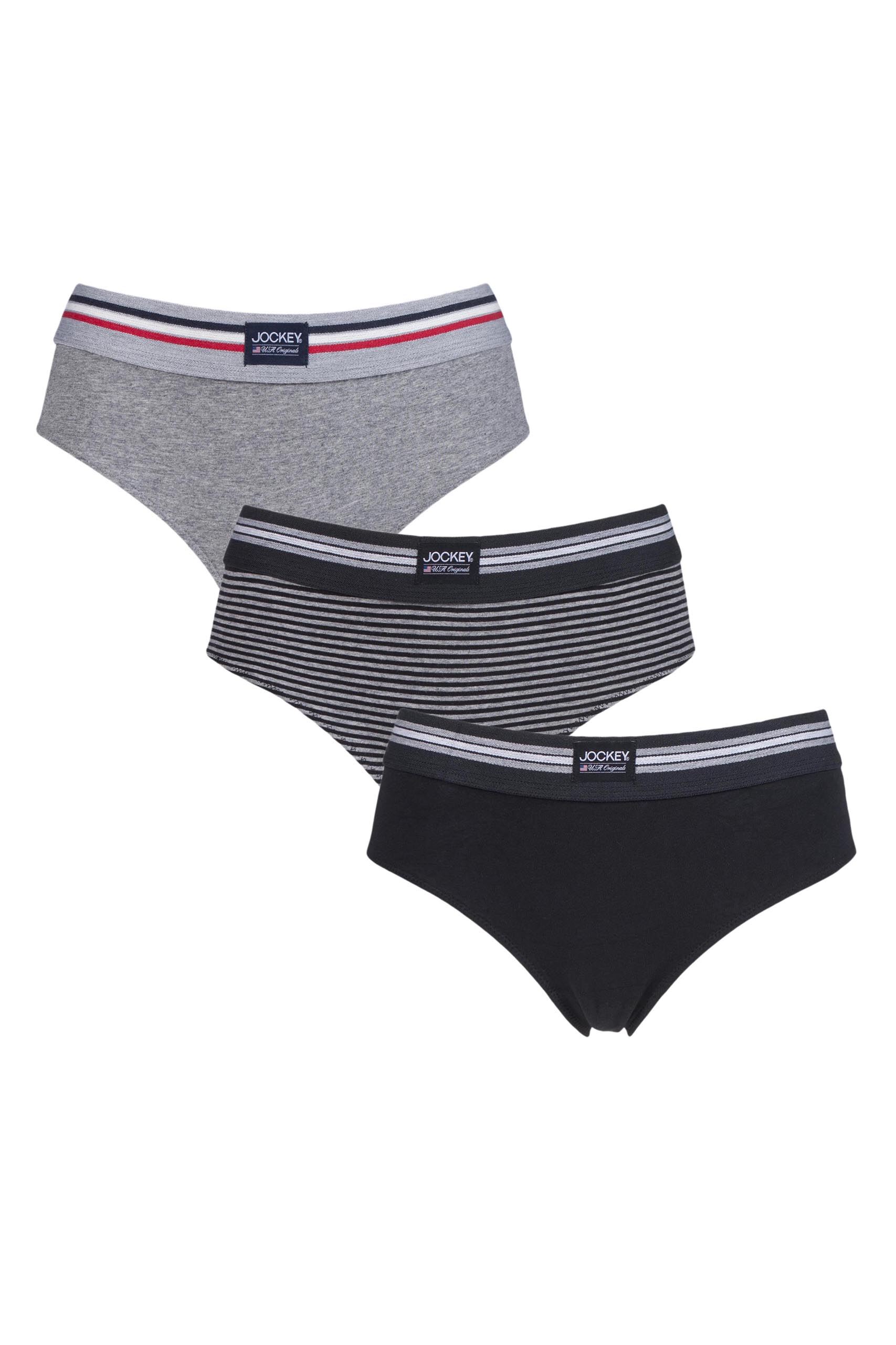 Image of 3 Pack Black Brief Knickers Ladies Extra Small - Jockey