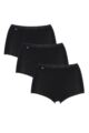 Ladies 3 Pair Sloggi Basic Maxi Briefs - Black