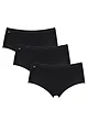 Women's 3 Pair Sloggi Basic Midi Briefs - Black