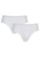 Mens 2 Pack Sloggi Basic Midi Brief - White