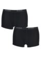 Mens 2 Pack Sloggi Basic Shorts - Black