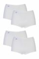 Ladies 4 Pair Sloggi Basic+ Maxi Briefs - White