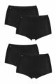 Women's 4 Pair Sloggi Basic+ Maxi Briefs - Black