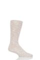 Mens 1 Pair Birkenstock Cotton Slub Thick Ribbed Socks - Beige