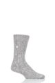 Mens 1 Pair Birkenstock Cotton Slub Twist Ribbed Socks - Grey