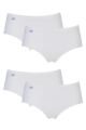 Ladies 4 Pack Sloggi Basic Midi Briefs - White